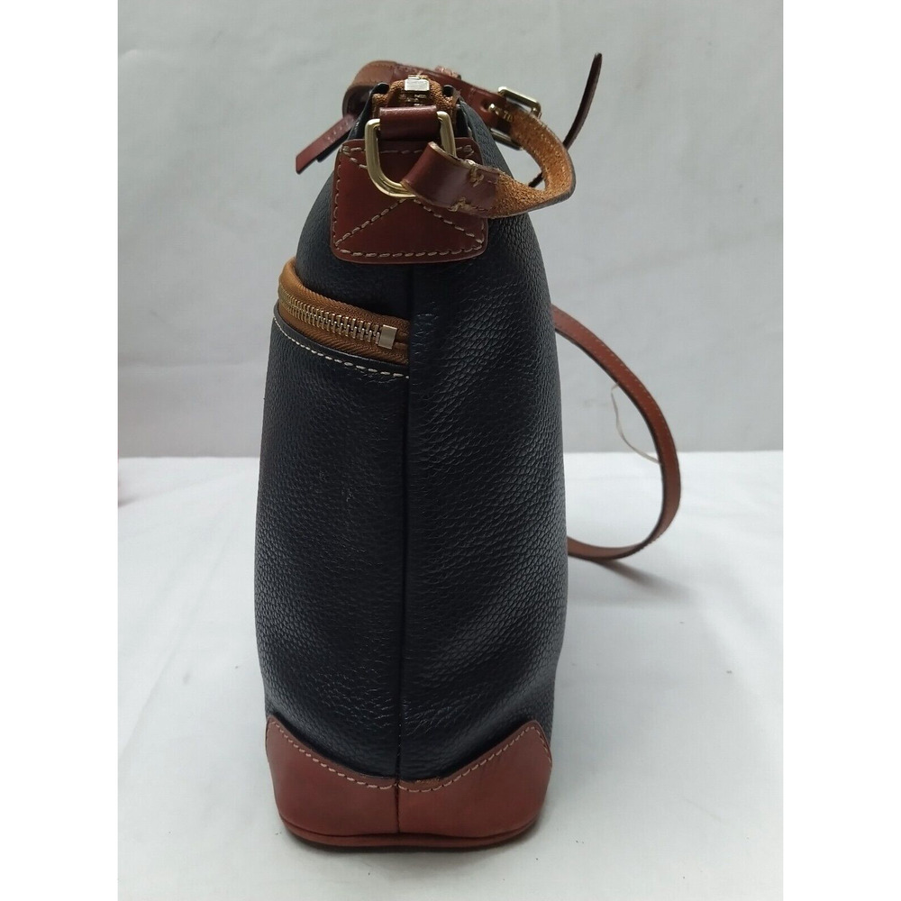 Dooney & Bourke Black Pebbled Leather Zipper Pocket Crossbody Bag - Picture 4 of 16